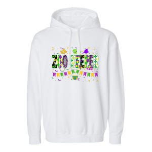 Funny Mardi Gras Zoo Keeper Carnival Parade Gift Garment-Dyed Fleece Hoodie