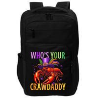 Funny Mardi Gras Crawfish With Beads And Feathers Impact Tech Backpack