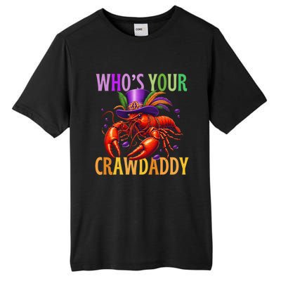 Funny Mardi Gras Crawfish With Beads And Feathers Tall Fusion ChromaSoft Performance T-Shirt