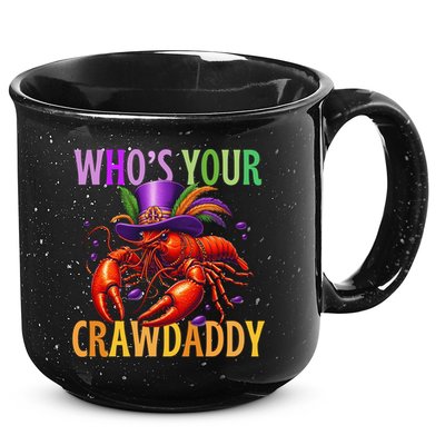 Funny Mardi Gras Crawfish With Beads And Feathers 15oz Campfire Ceramic Mug