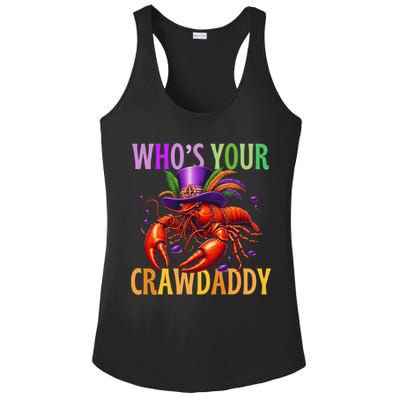 Funny Mardi Gras Crawfish With Beads And Feathers Ladies PosiCharge Competitor Racerback Tank