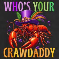 Funny Mardi Gras Crawfish With Beads And Feathers Microfiber Hand Towel
