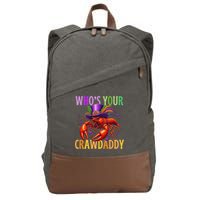 Funny Mardi Gras Crawfish With Beads And Feathers Cotton Canvas Backpack