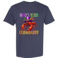 Funny Mardi Gras Crawfish With Beads And Feathers Garment-Dyed Heavyweight T-Shirt