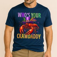 Funny Mardi Gras Crawfish With Beads And Feathers Performance Shirt
