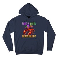 Funny Mardi Gras Crawfish With Beads And Feathers Hoodie