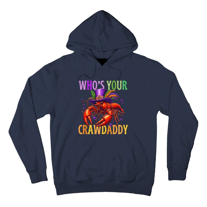 Funny Mardi Gras Crawfish With Beads And Feathers Hoodie