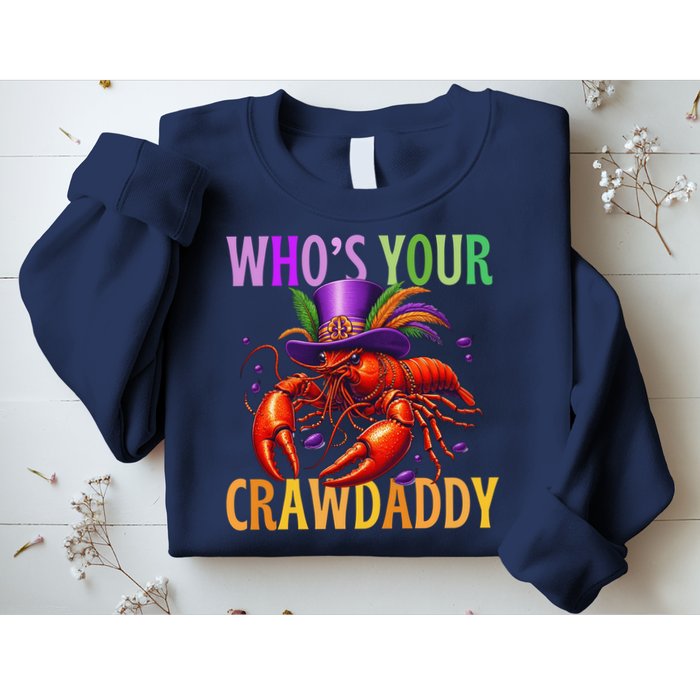 Funny Mardi Gras Crawfish With Beads And Feathers Sweatshirt