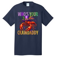 Funny Mardi Gras Crawfish With Beads And Feathers Tall T-Shirt