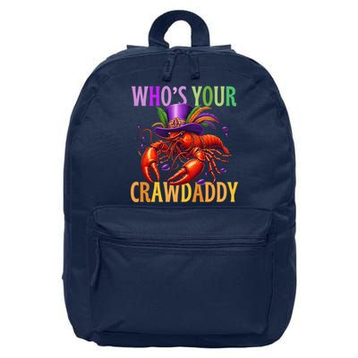 Funny Mardi Gras Crawfish With Beads And Feathers 16 in Basic Backpack