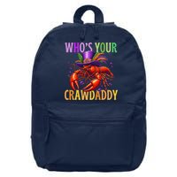Funny Mardi Gras Crawfish With Beads And Feathers 16 in Basic Backpack
