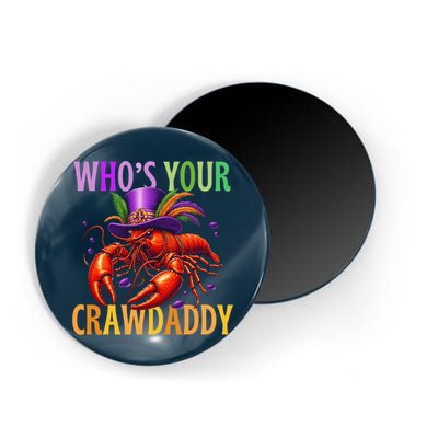 Funny Mardi Gras Crawfish With Beads And Feathers Magnet