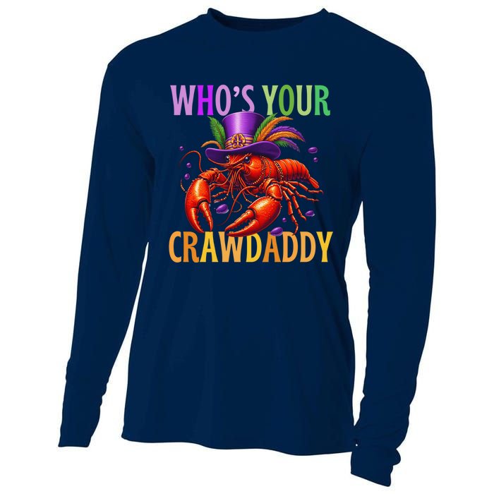 Funny Mardi Gras Crawfish With Beads And Feathers Cooling Performance Long Sleeve Crew