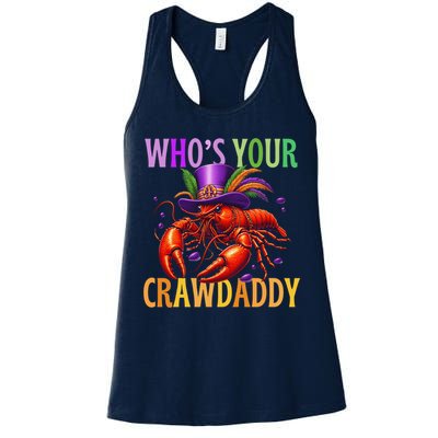 Funny Mardi Gras Crawfish With Beads And Feathers Womens Tank Top