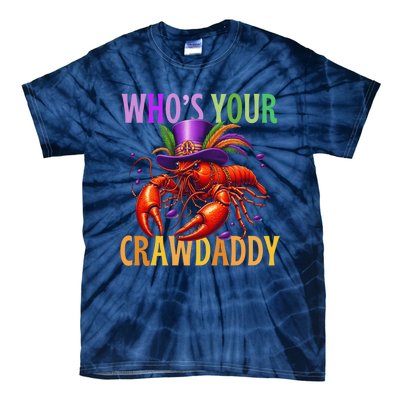 Funny Mardi Gras Crawfish With Beads And Feathers Tie-Dye T-Shirt