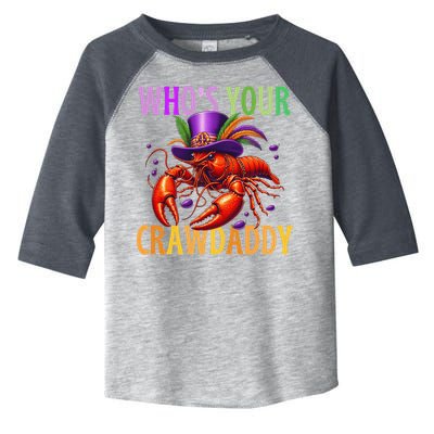 Funny Mardi Gras Crawfish With Beads And Feathers Toddler Fine Jersey T-Shirt