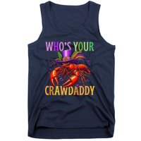 Funny Mardi Gras Crawfish With Beads And Feathers Tank Top