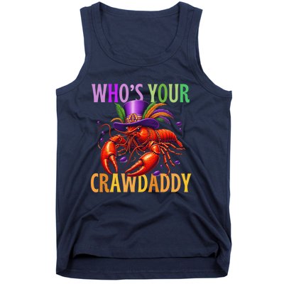 Funny Mardi Gras Crawfish With Beads And Feathers Tank Top