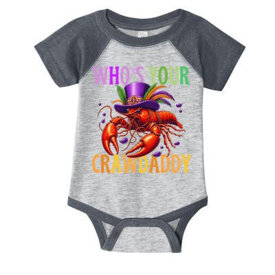 Funny Mardi Gras Crawfish With Beads And Feathers Infant Baby Jersey Bodysuit