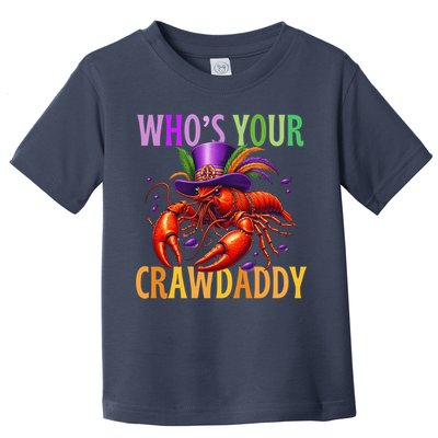 Funny Mardi Gras Crawfish With Beads And Feathers Toddler T-Shirt