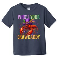 Funny Mardi Gras Crawfish With Beads And Feathers Toddler T-Shirt
