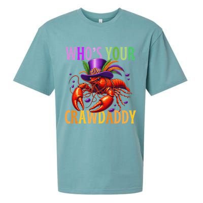 Funny Mardi Gras Crawfish With Beads And Feathers Sueded Cloud Jersey T-Shirt