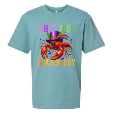 Funny Mardi Gras Crawfish With Beads And Feathers Sueded Cloud Jersey T-Shirt