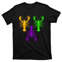 Funny Mardi Gras Crawfish Jester Hat Bead Louisiana Gift T-Shirt