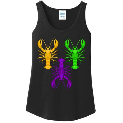 Funny Mardi Gras Crawfish Jester Hat Bead Louisiana Gift Ladies Essential Tank