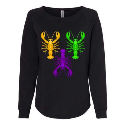 Funny Mardi Gras Crawfish Jester Hat Bead Louisiana Gift Womens California Wash Sweatshirt