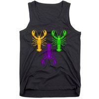 Funny Mardi Gras Crawfish Jester Hat Bead Louisiana Gift Tank Top