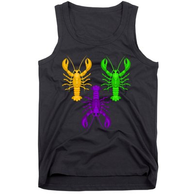 Funny Mardi Gras Crawfish Jester Hat Bead Louisiana Gift Tank Top