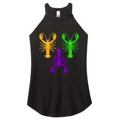 Funny Mardi Gras Crawfish Jester Hat Bead Louisiana Gift Women's Perfect Tri Rocker Tank