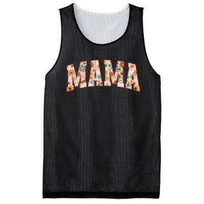 Floral Mama Gift Mothers Day Gardener Mama Flowers Cute Mesh Reversible Basketball Jersey Tank