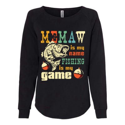 Fishing Memaw Gift Bass Fish Fisher Funny Gift Fishing Mom Funny Gift Womens California Wash Sweatshirt