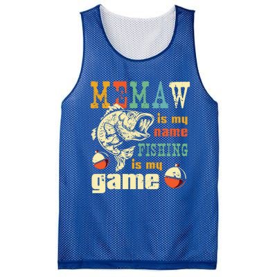 Fishing Memaw Gift Bass Fish Fisher Funny Gift Fishing Mom Funny Gift Mesh Reversible Basketball Jersey Tank