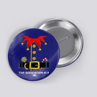 Family Matching Group The Bookworm Elf Christmas Gift Button