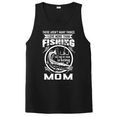 Fishing Mom Gift I Love More Than Fishing Is Being Mom Funny Gift PosiCharge Competitor Tank