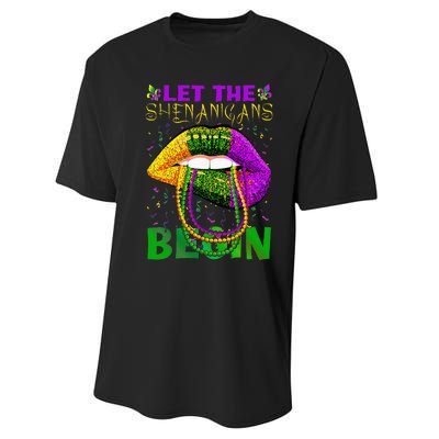 funny mardi gras party Performance Sprint T-Shirt