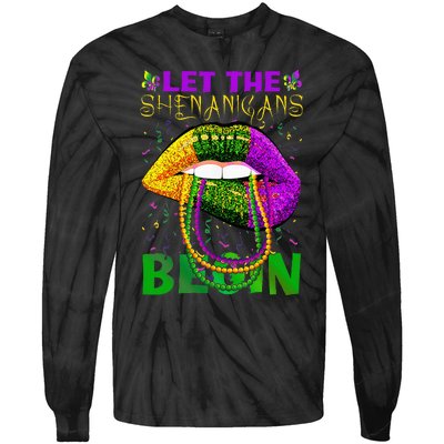 funny mardi gras party Tie-Dye Long Sleeve Shirt