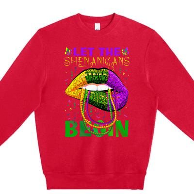 funny mardi gras party Premium Crewneck Sweatshirt