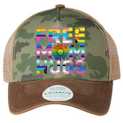 Free Mom Hugs Lgbt Pride Mom Daisy Flower Lesbian Mother Day Legacy Tie Dye Trucker Hat