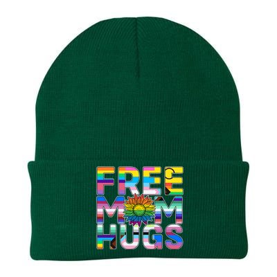 Free Mom Hugs Lgbt Pride Mom Daisy Flower Lesbian Mother Day Knit Cap Winter Beanie