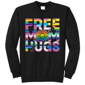 Free Mom Hugs Lgbt Pride Mom Daisy Flower Lesbian Mother Day Sweatshirt