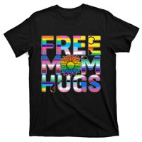 Free Mom Hugs Lgbt Pride Mom Daisy Flower Lesbian Mother Day T-Shirt