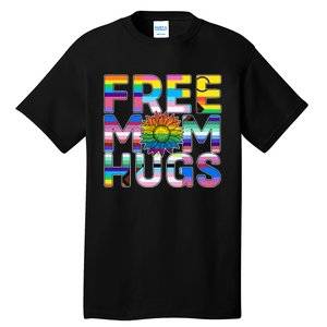 Free Mom Hugs Lgbt Pride Mom Daisy Flower Lesbian Mother Day Tall T-Shirt