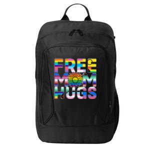 Free Mom Hugs Lgbt Pride Mom Daisy Flower Lesbian Mother Day City Backpack