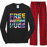 Free Mom Hugs Lgbt Pride Mom Daisy Flower Lesbian Mother Day Long Sleeve Pajama Set