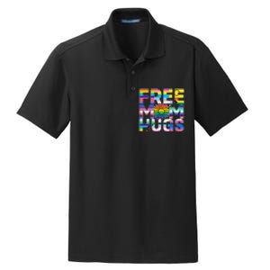 Free Mom Hugs Lgbt Pride Mom Daisy Flower Lesbian Mother Day Dry Zone Grid Polo