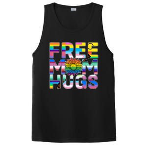 Free Mom Hugs Lgbt Pride Mom Daisy Flower Lesbian Mother Day PosiCharge Competitor Tank